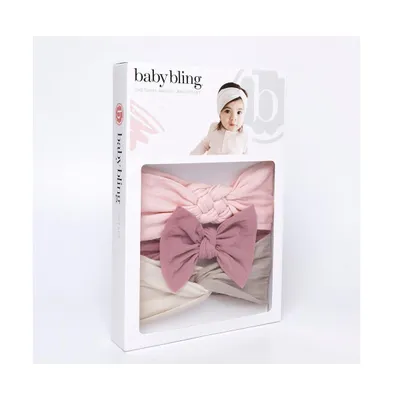 Infant-Toddler 3-pcs Assorted Style Headband Gift Set for Girls