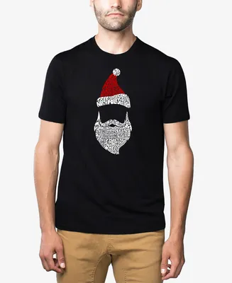 La Pop Art Men's Premium Blend Santa Claus Word T-shirt