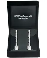 Effy Diamond Baguette & Round Linear Drop Earrings (2-1/2 ct. t.w.) in 18k White Gold