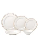 Lorren Home Trends 20 Piece Service for 4 Dinnerware Set