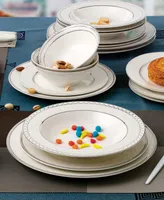 Lorren Home Trends 20 Piece Service for 4 Dinnerware Set