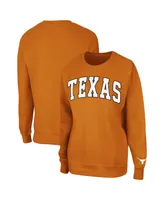 Women's Colosseum Texas Orange Longhorns Campanile Pullover Sweatshirt