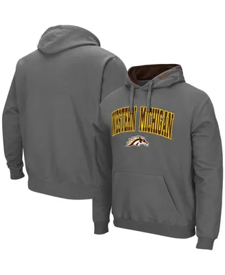 Men's Colosseum Charcoal Western Michigan Broncos Arch & Logo Pullover Hoodie