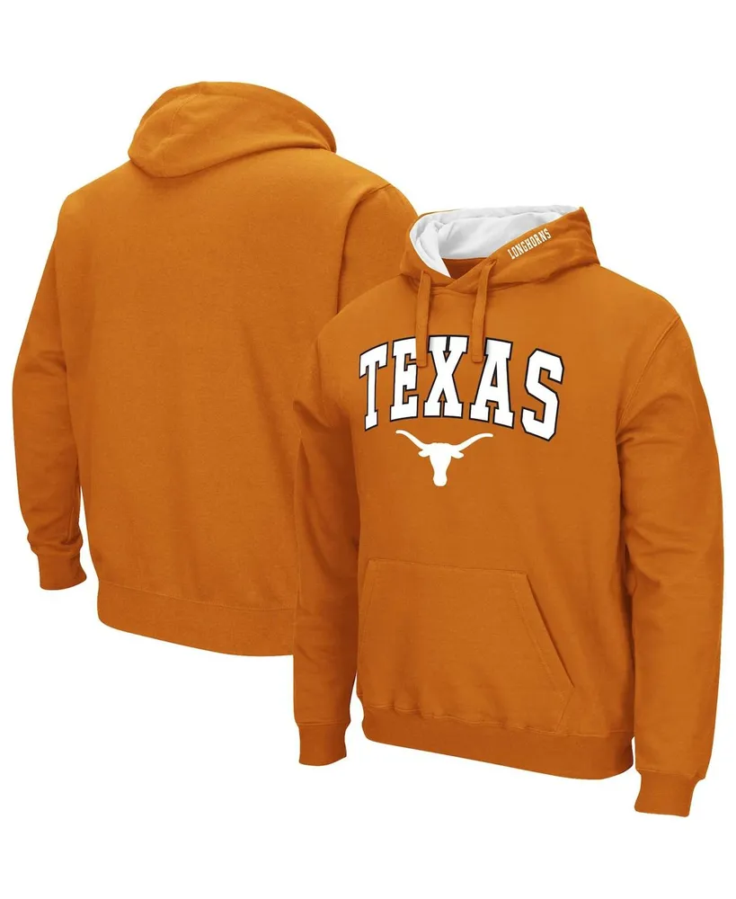 Men's Colosseum Texas Orange Longhorns Arch & Team Logo 3.0 Pullover Hoodie