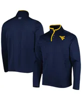 Men's Colosseum Navy West Virginia Mountaineers Rebound Quarter-Snap Jacket