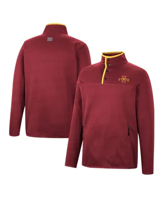 Men's Colosseum Cardinal Iowa State Cyclones Rebound Quarter-Snap Jacket