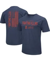 Men's Colosseum Navy Illinois Fighting Illini Oht Military-Inspired Appreciation Flag 2.0 T-shirt