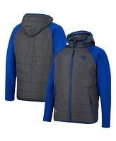 Men's Colosseum Charcoal, Royal Air Force Falcons Good On You Raglan Full-Zip Jacket