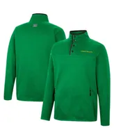 Men's Colosseum Green Oregon Ducks Rebound Quarter-Snap Jacket