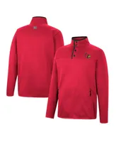 Men's Colosseum Red Louisville Cardinals Rebound Quarter-Snap Jacket