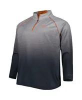 Men's Colosseum Heather Gray Texas Longhorns Sitwell Raglan Quarter-Zip Jacket