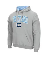 Men's Colosseum Gray Citadel Bulldogs Arch & Logo Pullover Hoodie