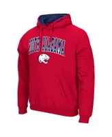 Men's Colosseum Red South Alabama Jaguars Arch & Logo Pullover Hoodie