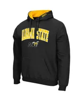 Men's Colosseum Black Alabama State Hornets Arch & Logo Pullover Hoodie