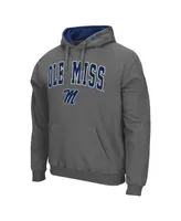 Men's Colosseum Charcoal Ole Miss Rebels Arch & Team Logo 3.0 Pullover Hoodie