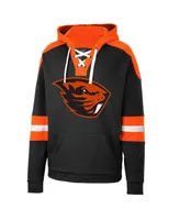 Men's Colosseum Black Oregon State Beavers Lace-Up 4.0 Pullover Hoodie