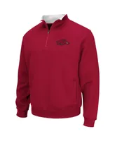 Men's Colosseum Cardinal Arkansas Razorbacks Big and Tall Tortugas Logo Quarter-Zip Sweatshirt