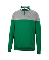 Men's Colosseum Heathered Gray, Green Oregon Ducks Be the Ball Quarter-Zip Top