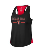 Women's Colosseum Black Texas Tech Red Raiders Sachs 2-Hit Scoop Neck Racerback Tank Top