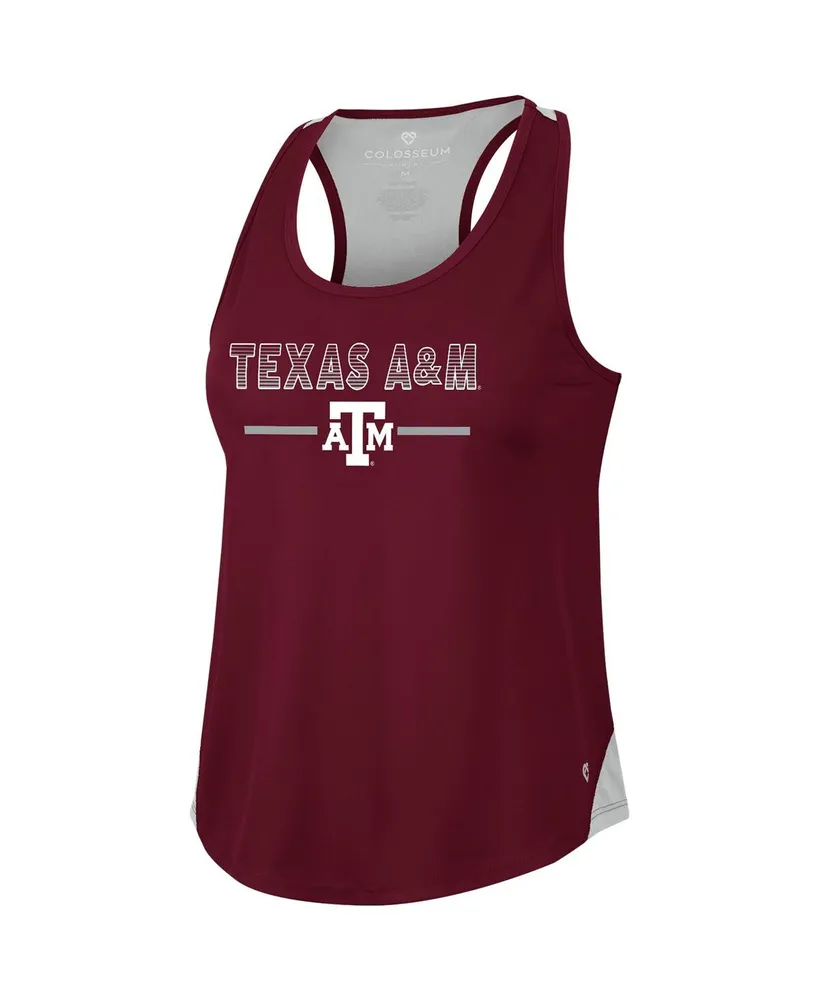 Women's Colosseum Maroon Texas A&M Aggies Sachs 2-Hit Scoop Neck Racerback Tank Top