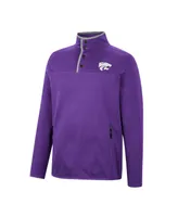 Men's Colosseum Purple Kansas State Wildcats Rebound Quarter-Snap Jacket