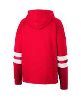 Men's Colosseum Red Utah Utes Lace-Up 4.0 Pullover Hoodie