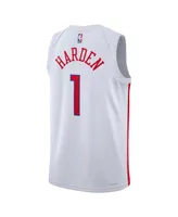 Men's and Women's Nike James Harden White Philadelphia 76ers 2022/23 City Edition Swingman Jersey