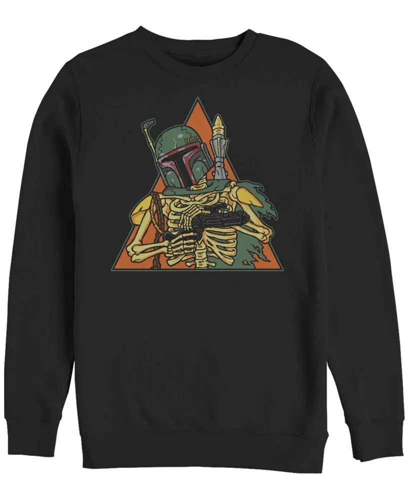 Fifth Sun Men's Star Wars Skeleton Boba Crew Fleece Pullover