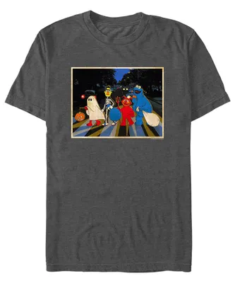 Fifth Sun Men's Sesame Street Crew Treating Short Sleeves T-shirt