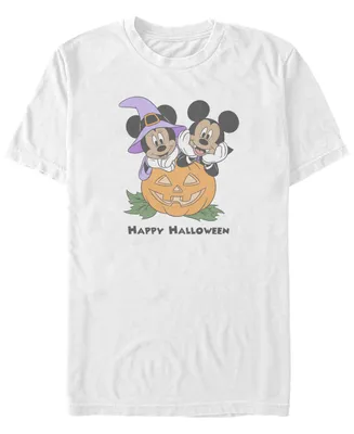 Fifth Sun Men's Mickey Classic Pumpkin Mice Short Sleeves T-shirt