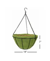 Gardener's Select GSALDJ214 Hanging Basket with Jute Coco Liner, 14