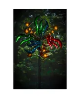 Evergreen 84" Wind Powered Lighted Wind Spinner, Circles & Waves