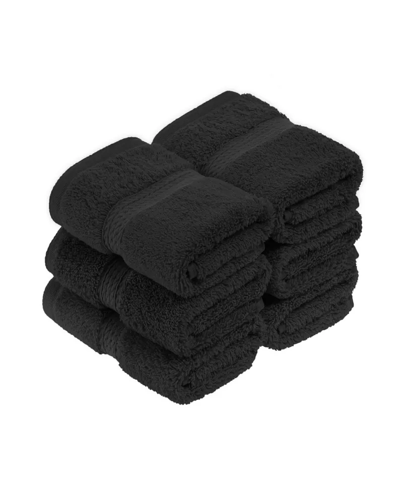 Superior Highly Absorbent 6 Piece Egyptian Cotton Ultra Plush Solid Face Towel Set