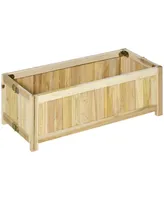 28''x12'' Foldable Raised Garden Bed Wood Planter Flower Planting Box