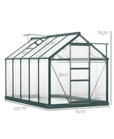 Outsunny Outdoor Backyard Plant Greenhouse/Hot House w/ Rooftop Vent & Walls