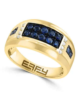 Effy Men's Sapphire (1/2 ct. t.w.) Ring in 14k Gold