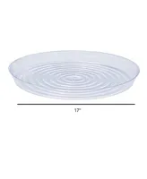 Curtis Wagner Plastics Round Vinyl Plant Saucer, Clear 17in D