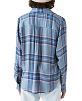 Lucky Brand Women's Plaid Button-Down Boyfriend Shirt