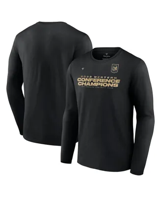 Men's Fanatics Black Lafc 2022 Mls Western Conference Champions Locker Room Long Sleeve T-shirt