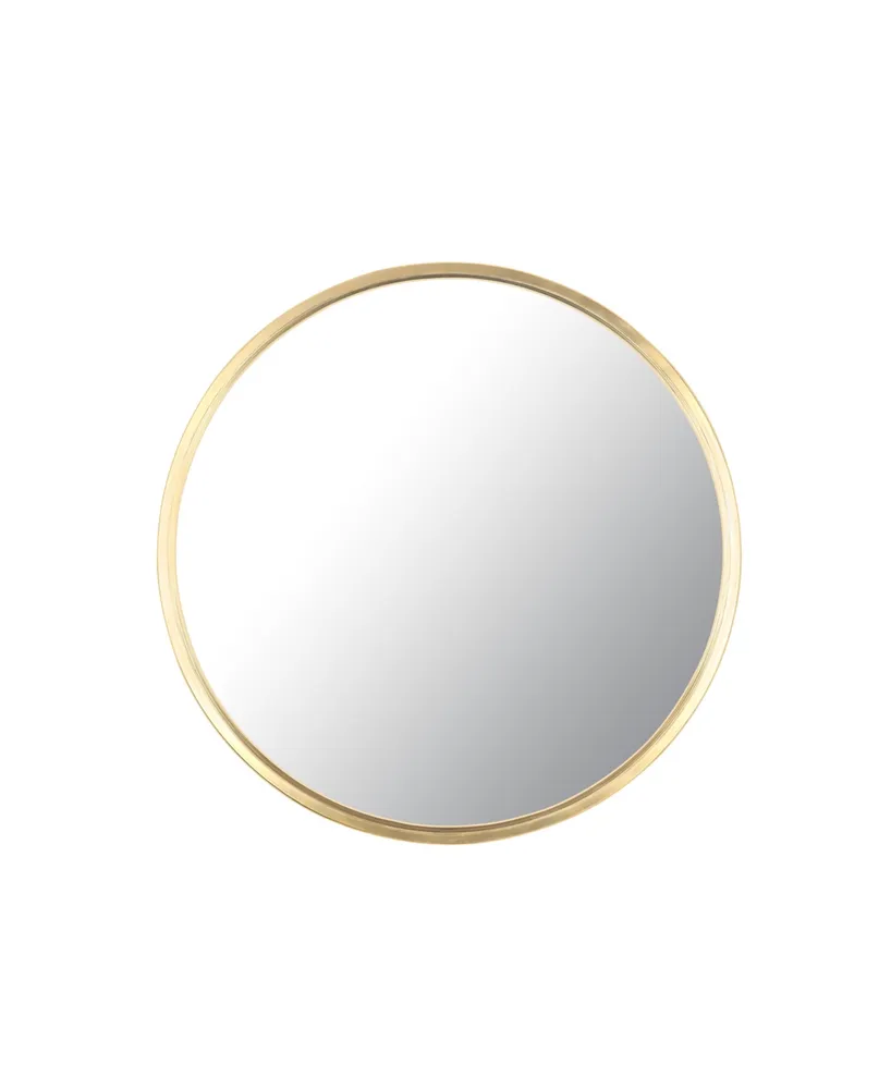 Round Metal Wall Mirror, 24" D