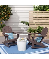 WestinTrends Outdoor Patio Porch Rocking Adirondack Chair (Set of 2)