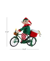 11.5" Cycler Elf Holiday Decor