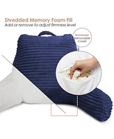 Nestl Cut Plush Striped Reading Pillow with Arms