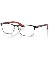 Prada Linea Rossa Men's Rectangle Eyeglasses, Ps 50PV55-o - Black, Silver