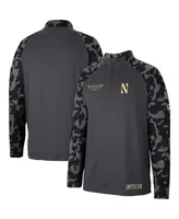 Men's Colosseum Charcoal Northwestern Wildcats Oht Military-Inspired Appreciation Long Range Raglan Quarter-Zip Jacket