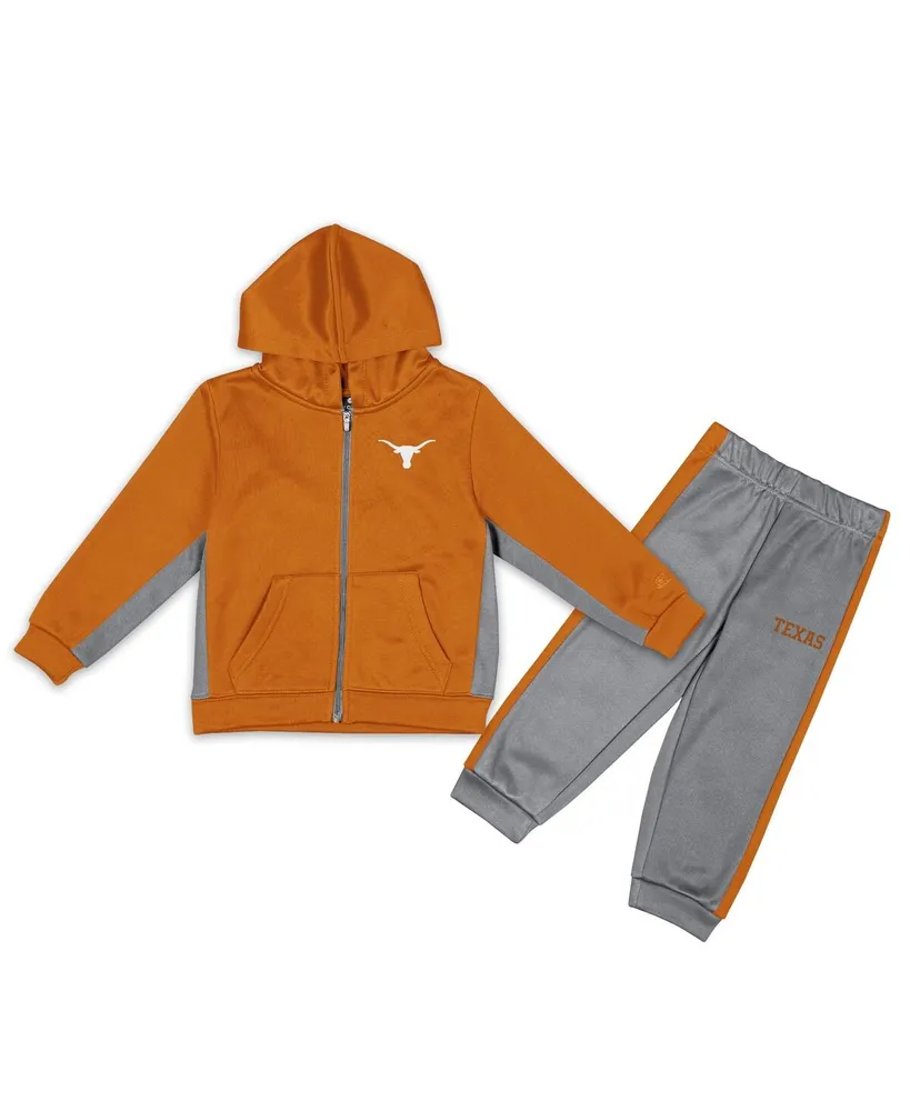 Toddler Colosseum Orange/Gray Oklahoma State Cowboys Shark Full-Zip Hoodie Jacket & Pants Set Size: 2T