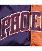Men's Starter Purple, Orange Phoenix Suns Fast Break Satin Full-Snap Jacket
