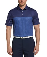Pga Tour Men's Airflux Birdseye Block Print Short-Sleeve Golf Polo Shirt