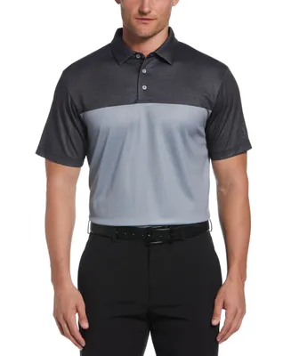 Pga Tour Men's Airflux Birdseye Block Print Short-Sleeve Golf Polo Shirt