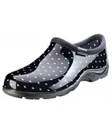 Sloggers Womens Rain Garden Shoes Black White Polka Dots